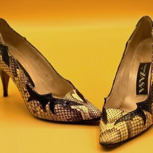 Rare Vintage Juan Perez Snakeskin Heels